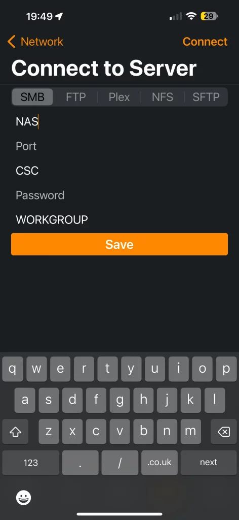 password security theatre from VLC media player app on iOS